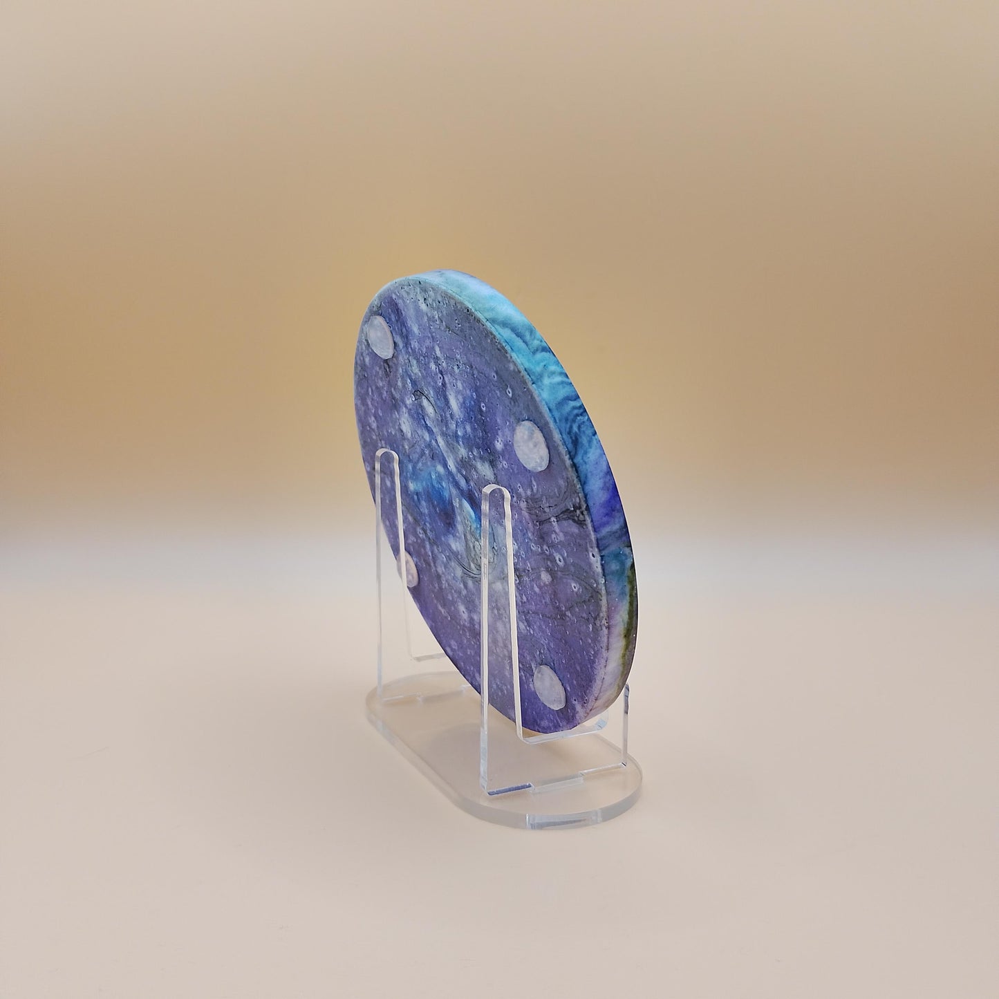 Set of Four Cosmic Coasters with Stand