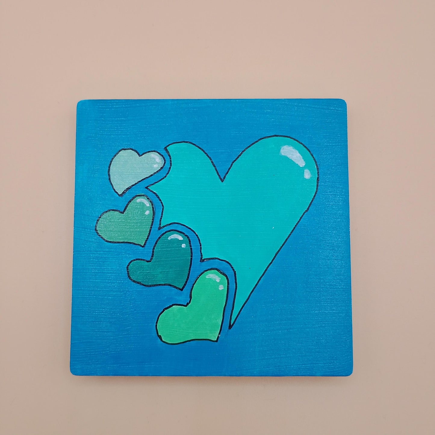 Abstract Hearts Coaster