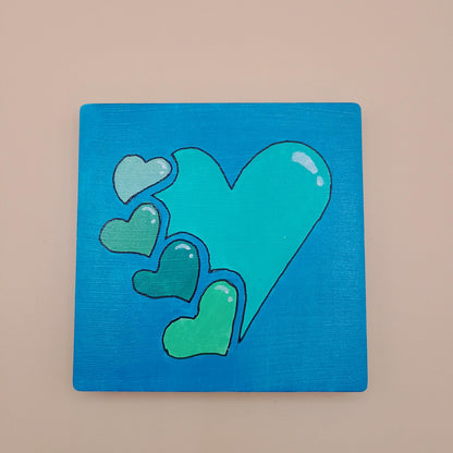 Abstract Hearts Coaster