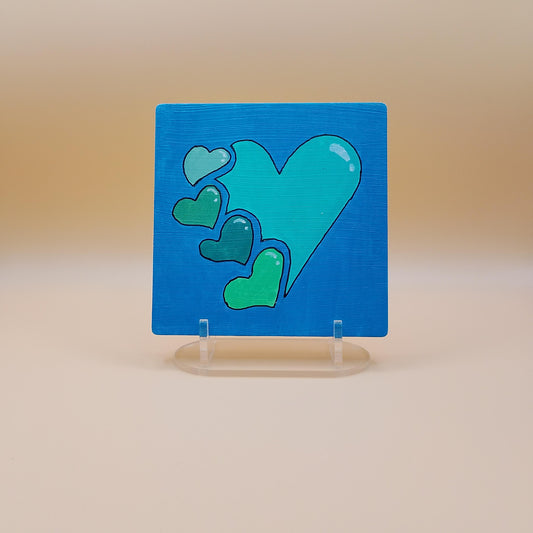 Abstract Hearts Coaster