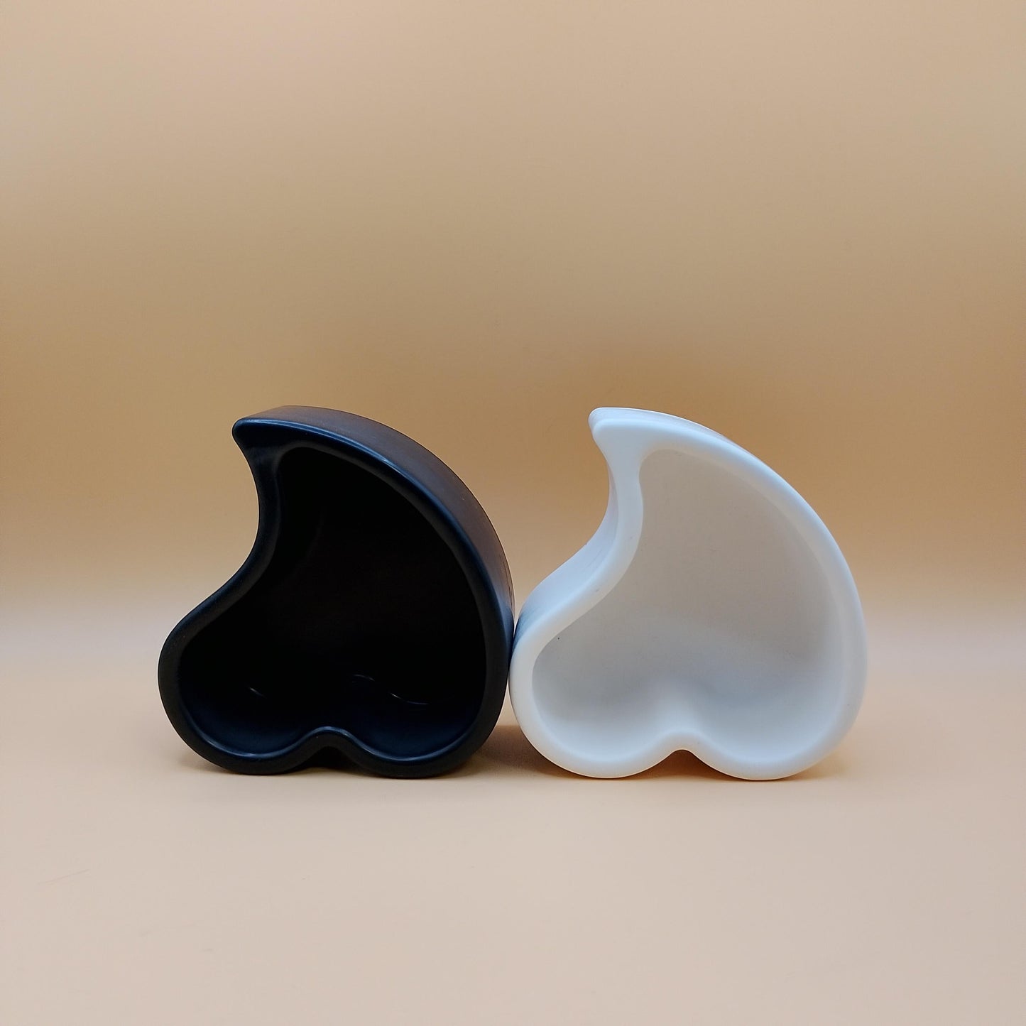 Pair of Abstract Heart Tealight Holders