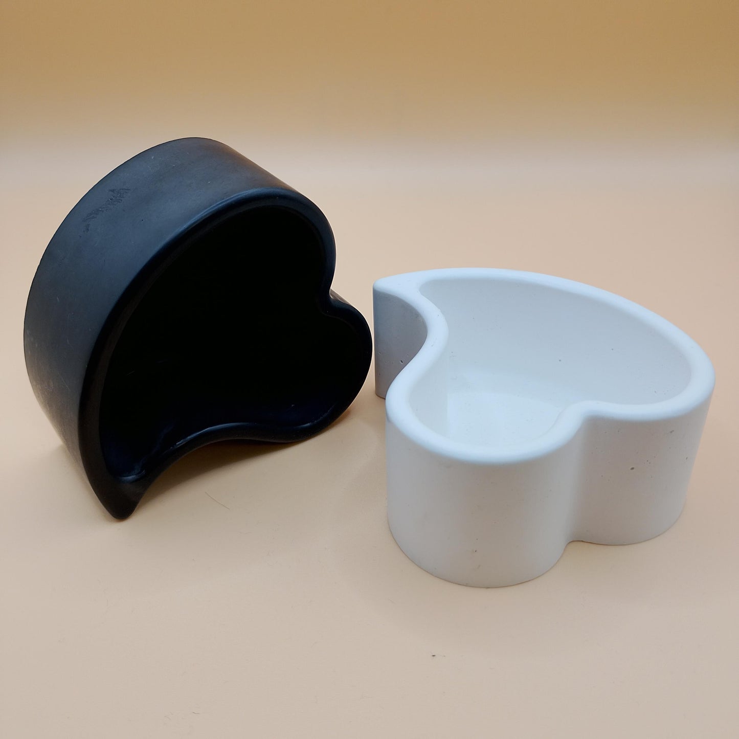 Pair of Abstract Heart Tealight Holders