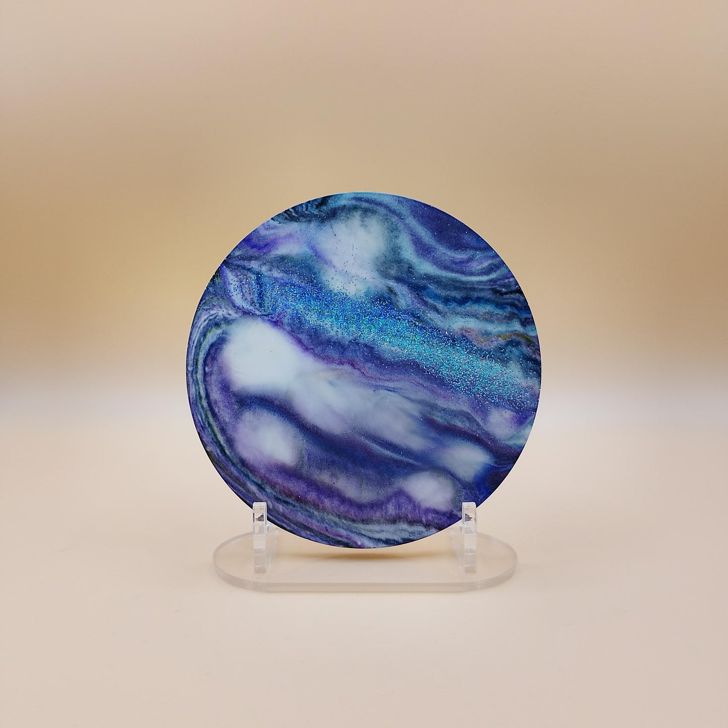 Set of Four Cosmic Coasters with Stand