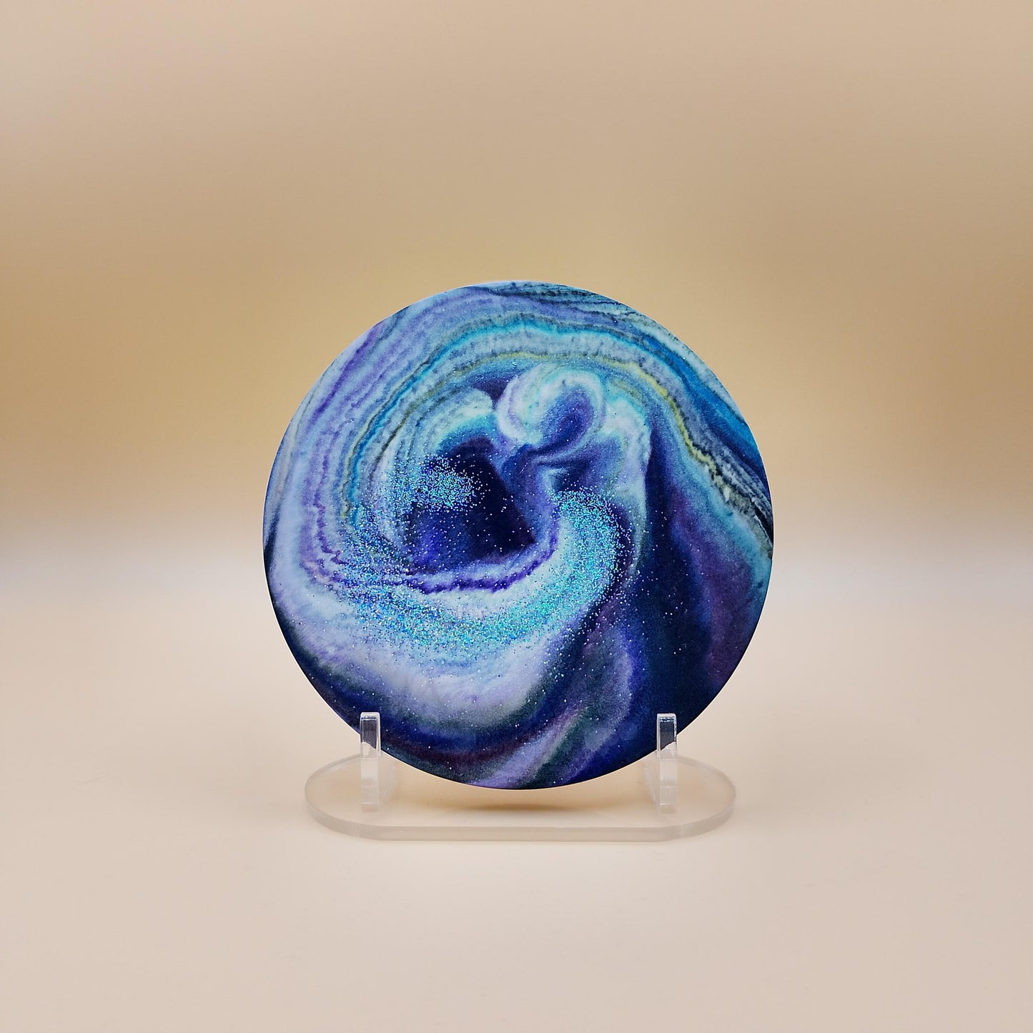 Set of Four Cosmic Coasters with Stand