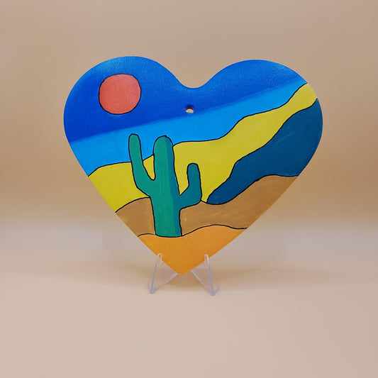 Desert Landscape Heart Wall Plaque