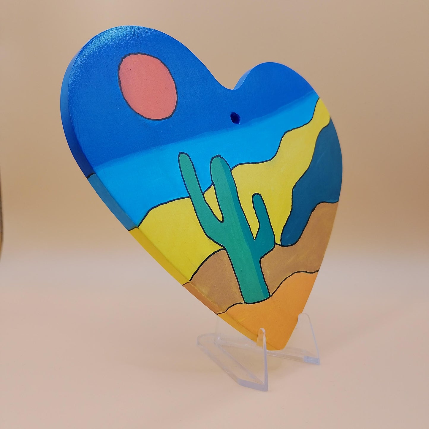 Desert Landscape Heart Wall Plaque