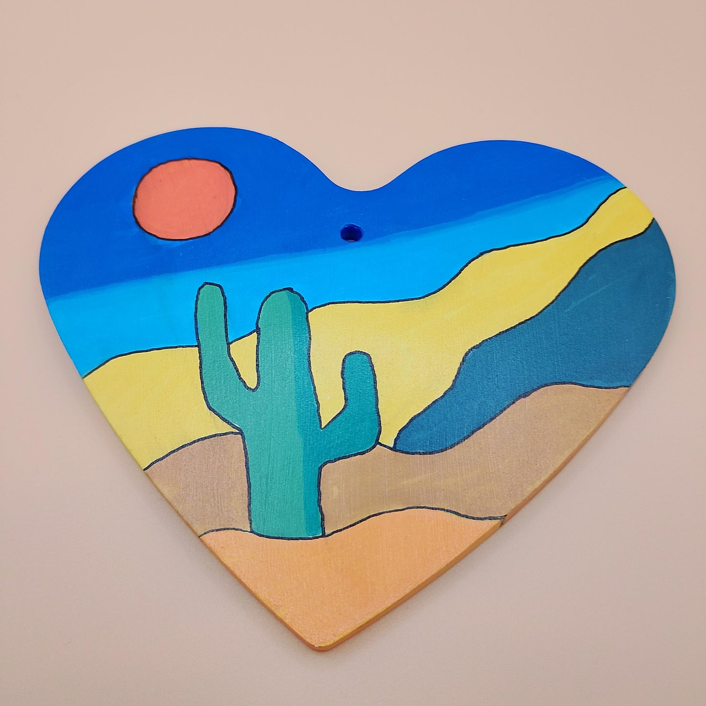 Desert Landscape Heart Wall Plaque