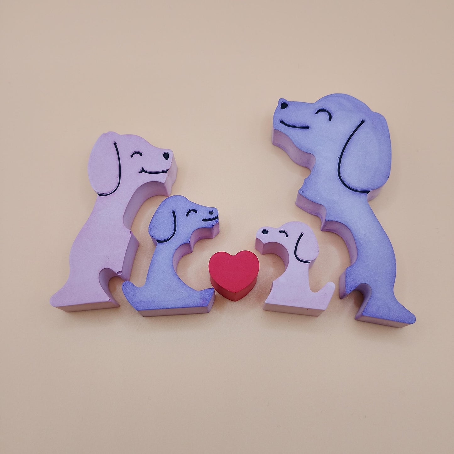 Dog Family Puzzle Ornament