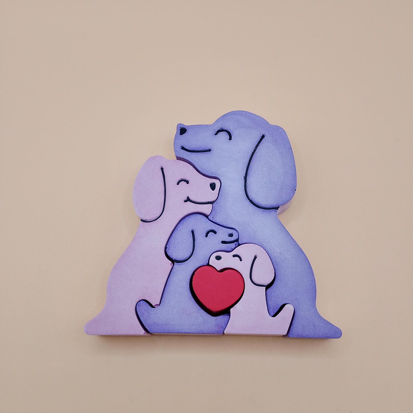Dog Family Puzzle Ornament