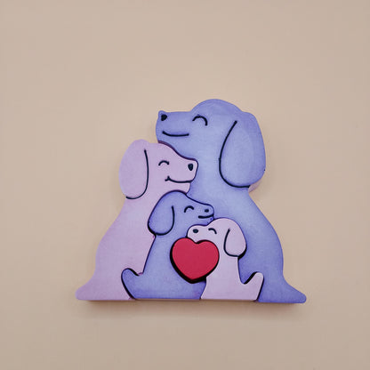 Dog Family Puzzle Ornament