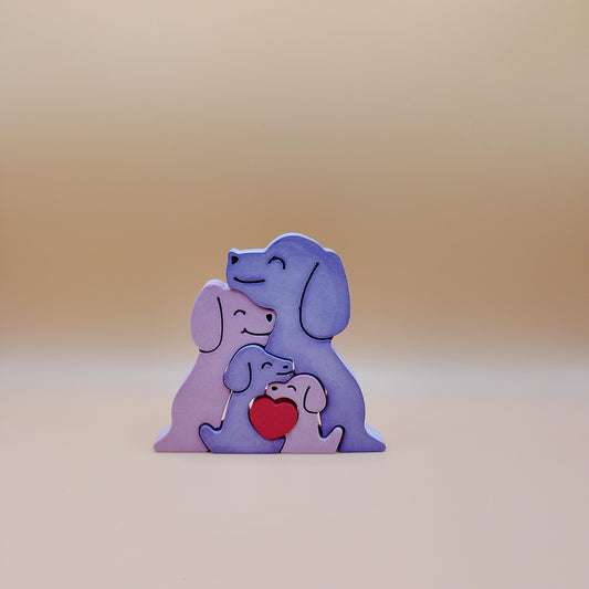 Dog Family Puzzle Ornament