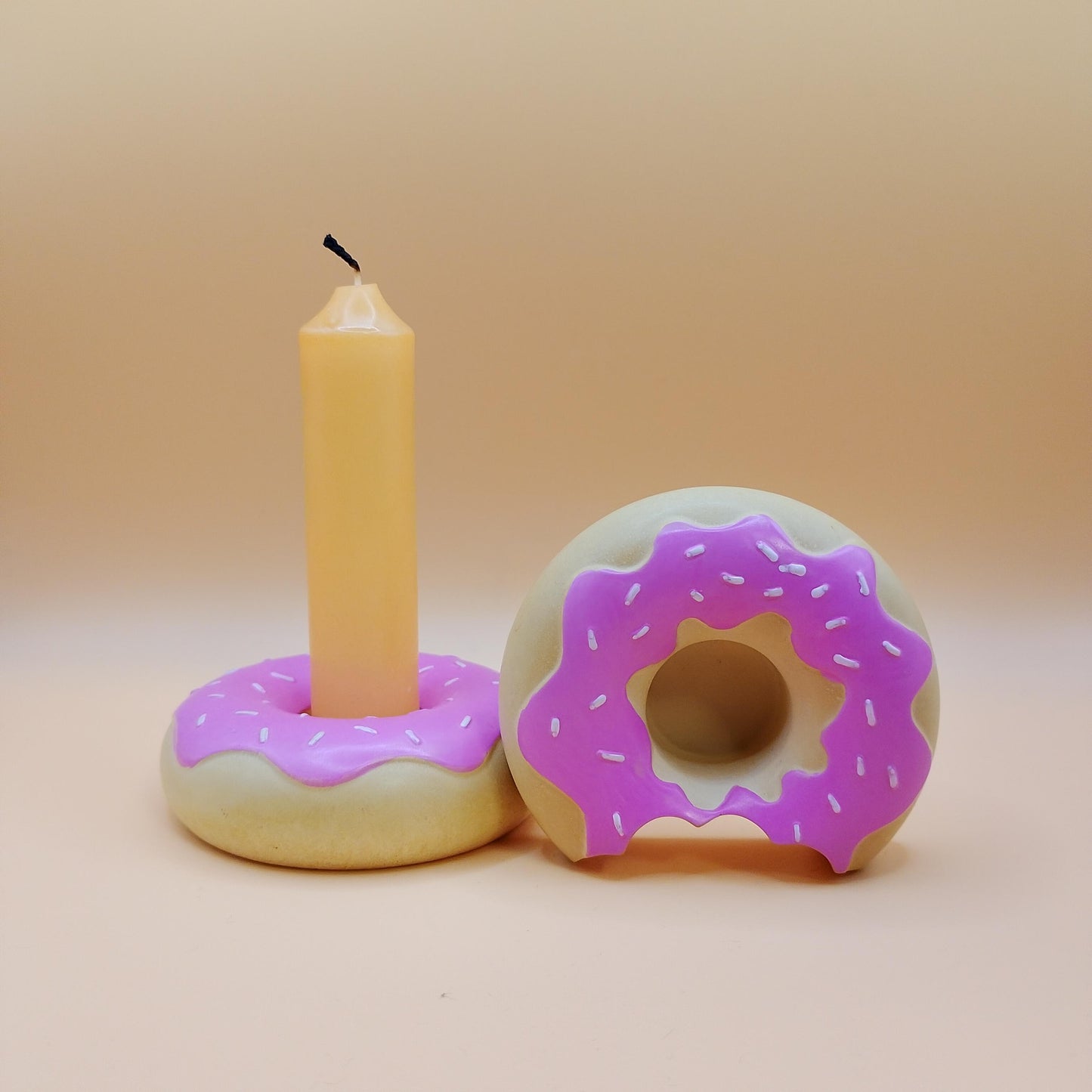 Pair of Doughnuts Candle Holders