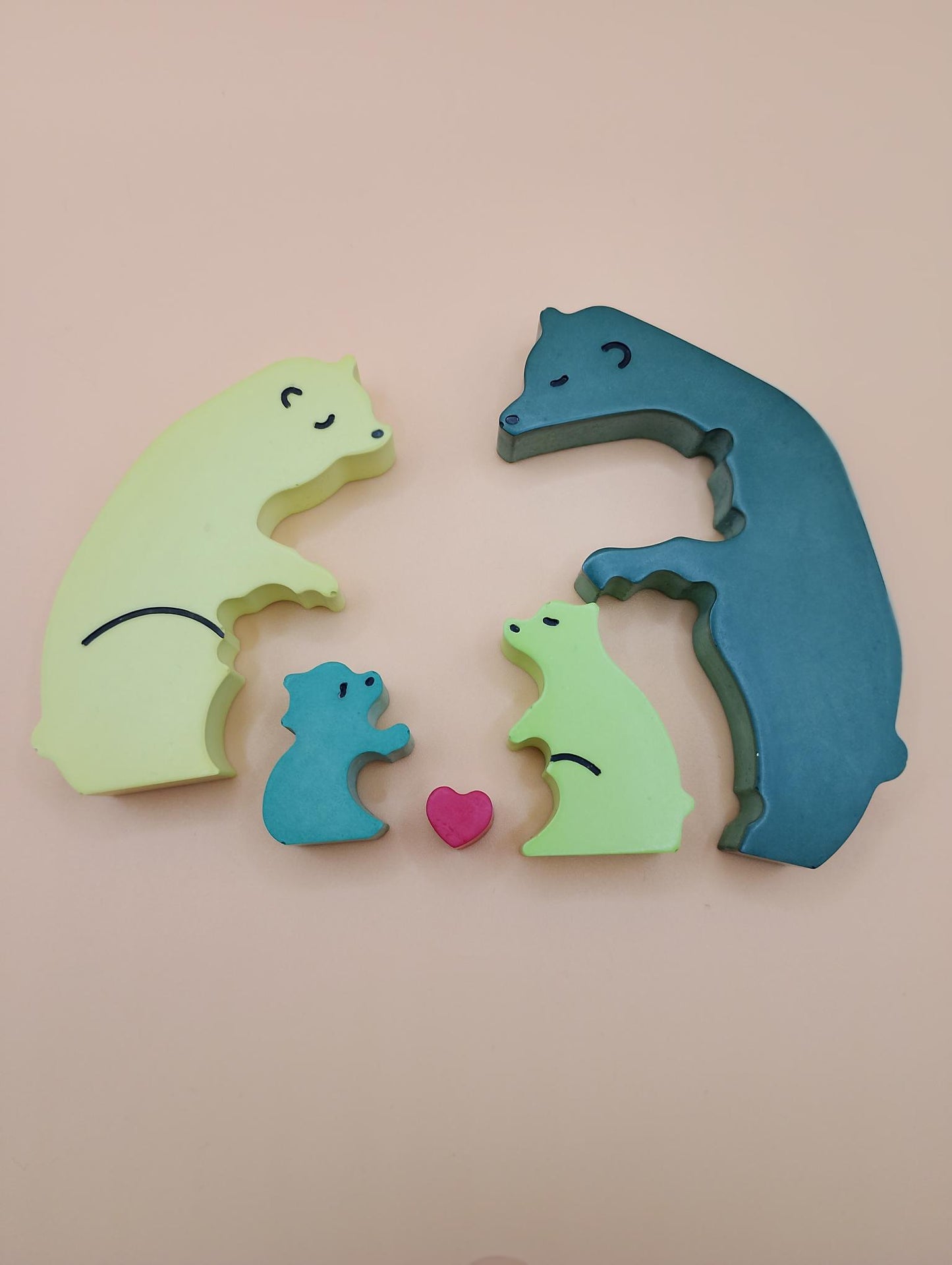 Bear Family Puzzle Ornament