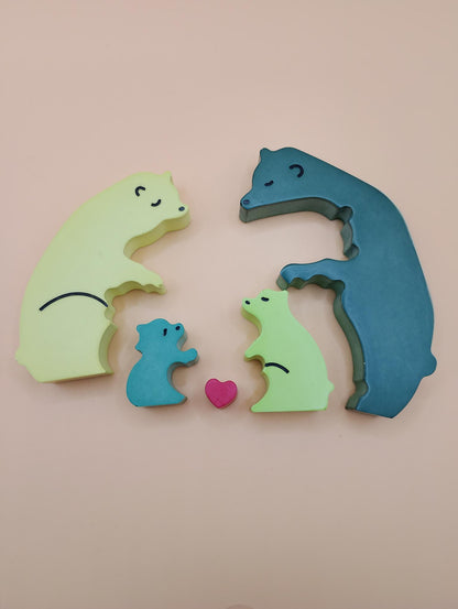 Bear Family Puzzle Ornament
