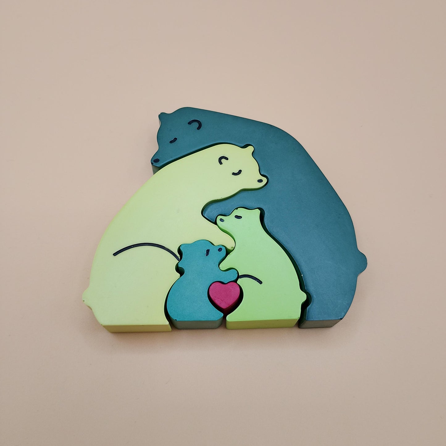 Bear Family Puzzle Ornament