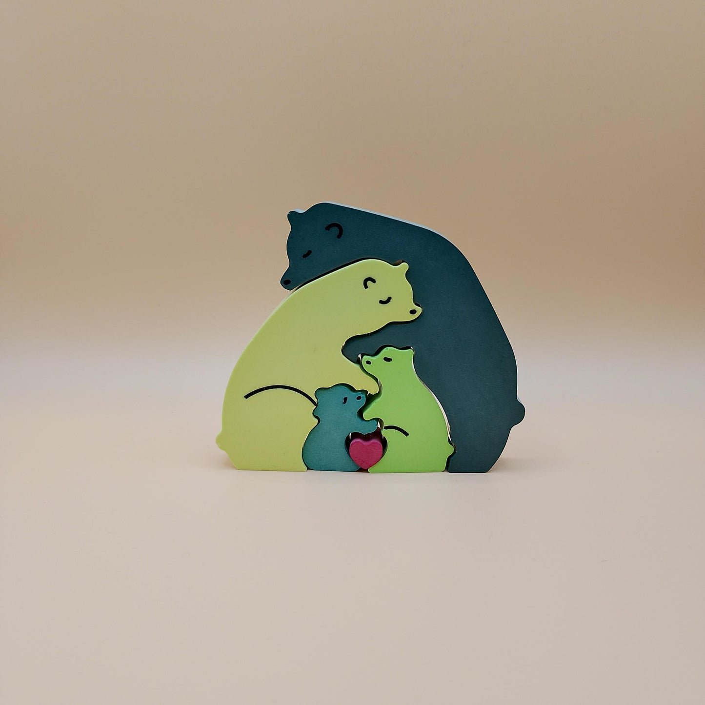 Bear Family Puzzle Ornament