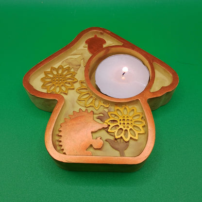 Hedgehog Mushroom Tealight Holder