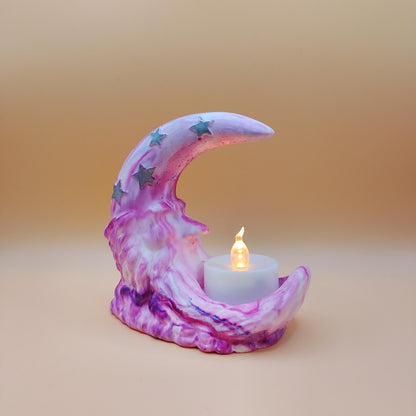 Man in the moon tealight holder
