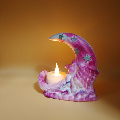 Man in the moon tealight holder
