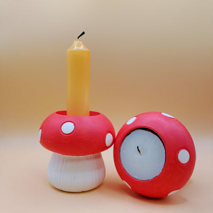 Pair of Mushroom candle holders
