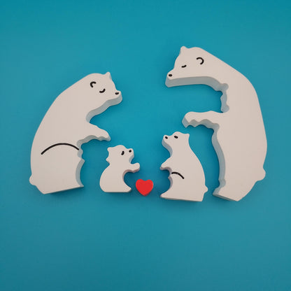 Polar Bears Puzzle Ornament