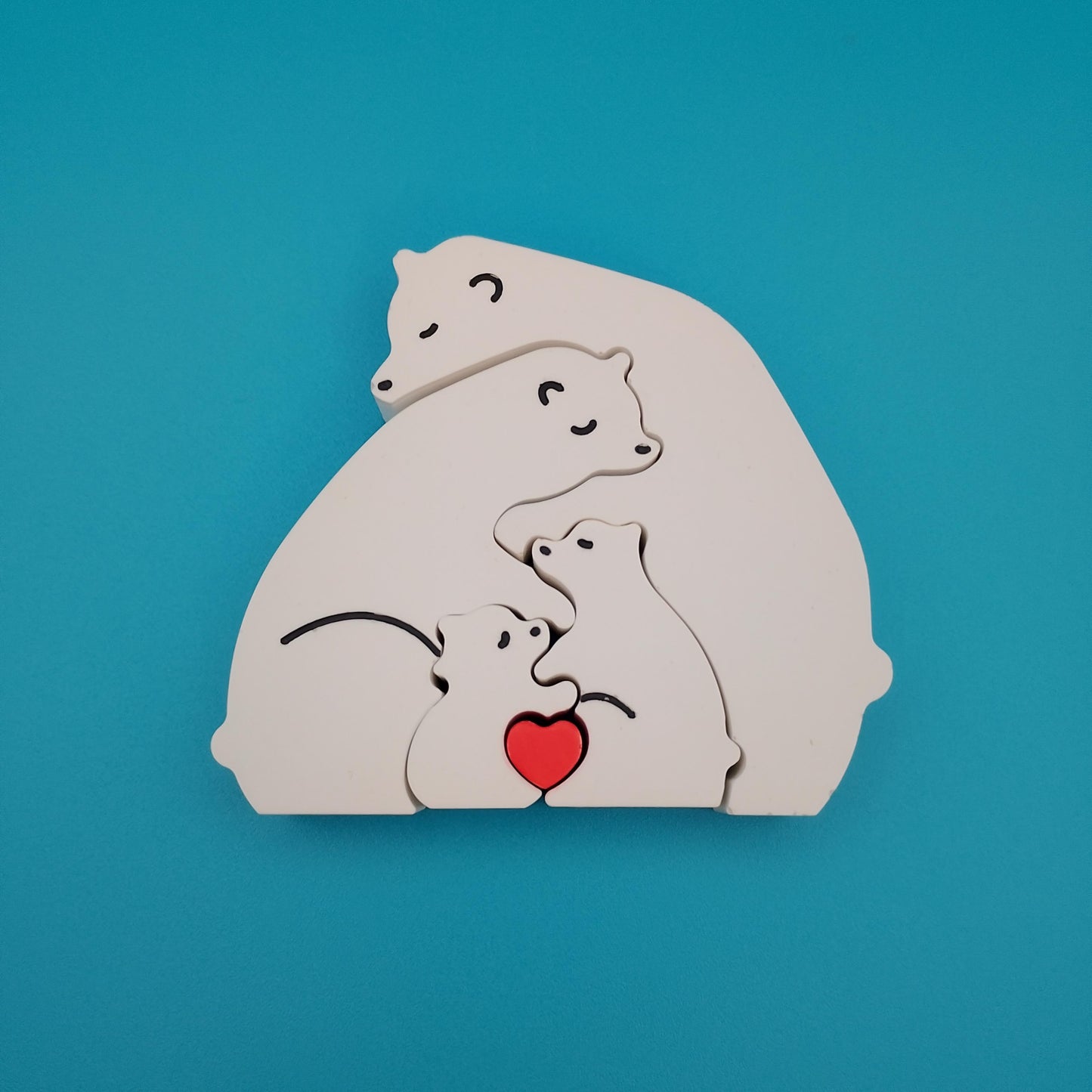 Polar Bears Puzzle Ornament