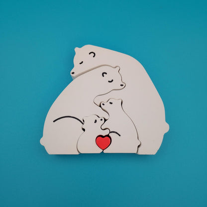 Polar Bears Puzzle Ornament