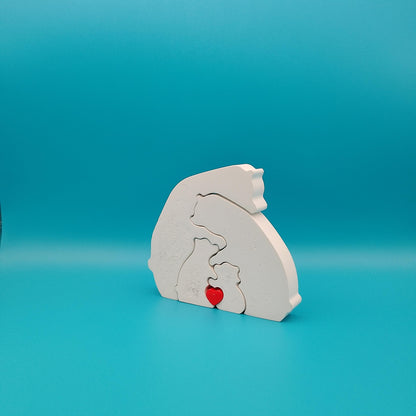 Polar Bears Puzzle Ornament