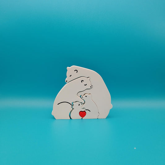 Polar Bears Puzzle Ornament