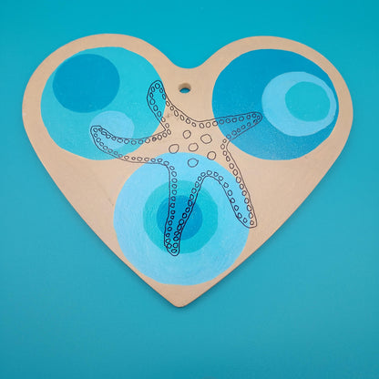 Starfish Boho Heart Plaque