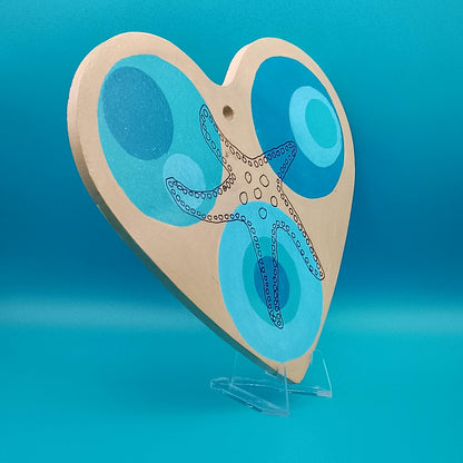 Starfish Boho Heart Plaque