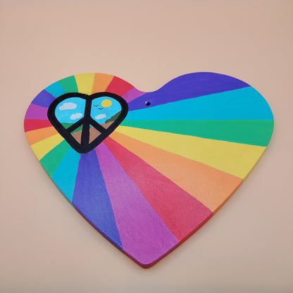 Rainbow Peace Wall Plaque