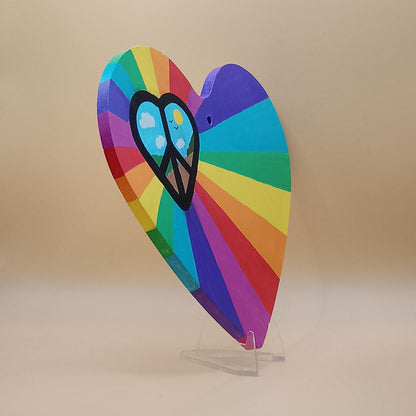 Rainbow Peace Wall Plaque