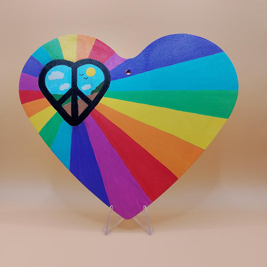 Rainbow Peace Wall Plaque